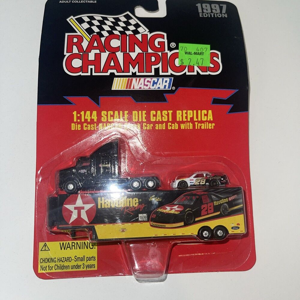 Racing Champions 1/144 1997 NASCAR Transporter & Car 28 Havoline
